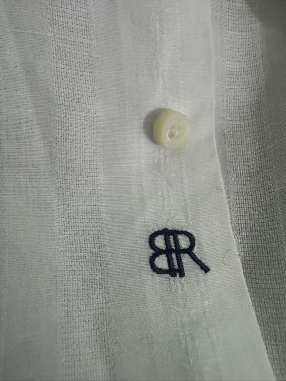 Banana Republic Men’s White Linen/Cotton Long-Sleeve Shirt Size Medium - Picture 7 of 7